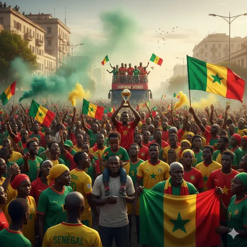 La victoire spectaculaire du Sénégal à la CAN a déclenché d&rsquo;immenses célébrations à Dakar