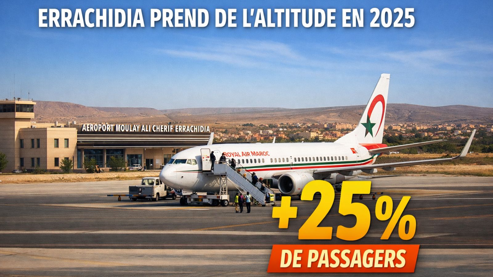 Errachidia prend de l’altitude, le trafic passagers bondit de plus de 25% en 2025