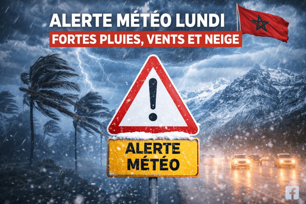 Lundi pluvieux : orages, vents forts et neige