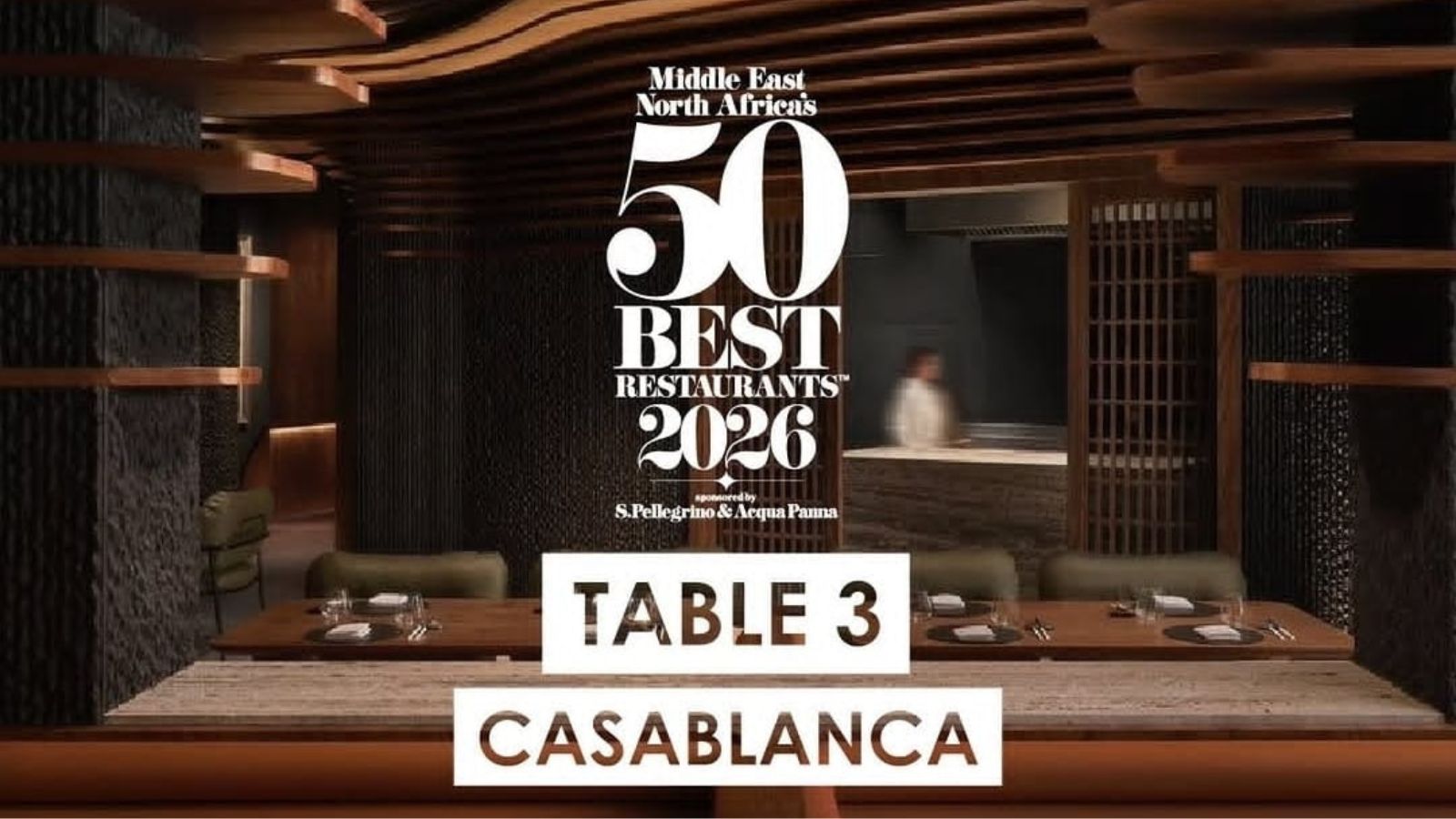 Table III distingué meilleur restaurant au Maroc et 11e dans la région MENA